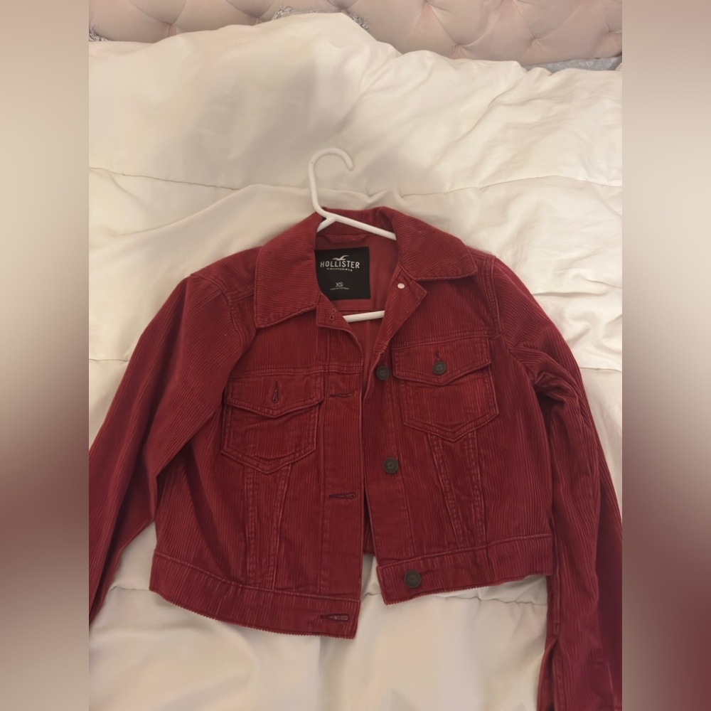 Hollister Women's Red Jean Jacket